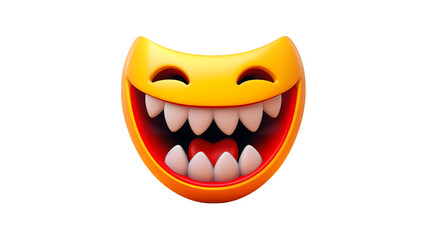 Fototapeta premium Creepy Smile for Halloween: Isolated and Transparent Design with Autumn Vibes