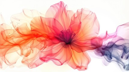 Obraz premium Colorful Petals: Abstract Watercolor Splash
