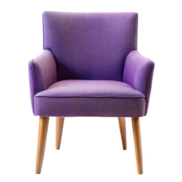 recommend clip art:  classic quilted armchair art deco style in khaki violet velvet with wooden legs isolated on white background with clipping path. 