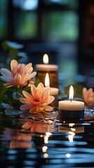 candles and flowers