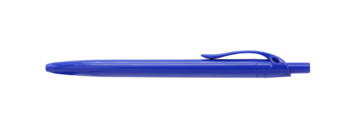 Blue pen on transparent background (PNG File)