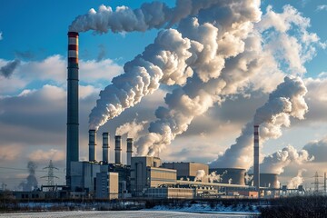 Brown coal power plant emission