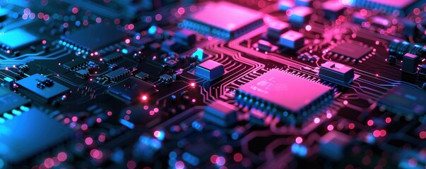 Circuit board hi tech, mechanical technology contemporary modern conceptual tech background with space for your copy.