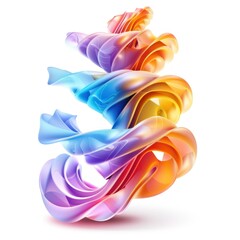 Obraz premium Abstract Swirling Forms in Vibrant Colors