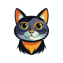 Portrait of a surprised cat Scottish Straight