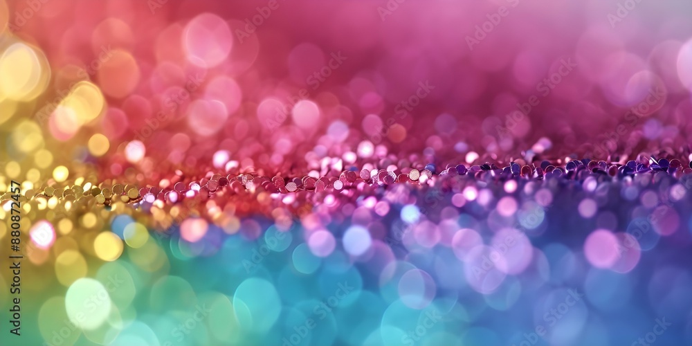 Poster online spectrum of vibrant iridescent hues with blurred and focused elements. concept color spectrum
