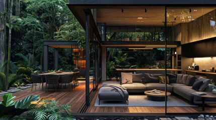 Modern Home in Tropical Forest
