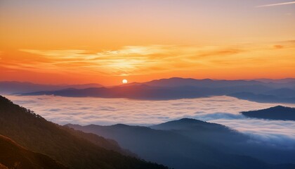 Fototapeta premium sunset in the mountains