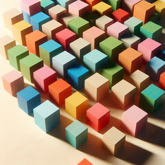 Naklejka premium cubes light surface