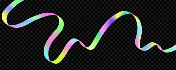 Abstract  holographic wave.Flow iridescent fluid.Dynamic spectrum ribbon.