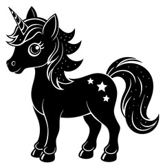 Unicorn vector illustration, Unicorn vector art, Unicorn silhouette, head of a Unicorn vector icon