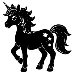 Unicorn vector illustration, Unicorn vector art, Unicorn silhouette, head of a Unicorn vector icon