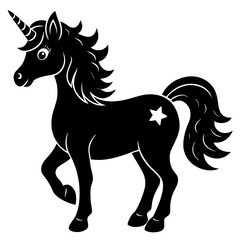 Unicorn vector illustration, Unicorn vector art, Unicorn silhouette, head of a Unicorn vector icon