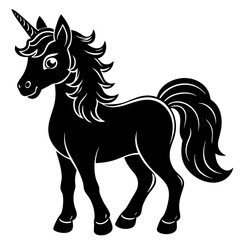 Unicorn vector illustration, Unicorn vector art, Unicorn silhouette, head of a Unicorn vector icon