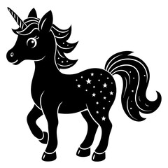 Unicorn vector illustration, Unicorn vector art, Unicorn silhouette, head of a Unicorn vector icon