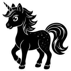 Unicorn vector illustration, Unicorn vector art, Unicorn silhouette, head of a Unicorn vector icon