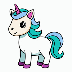 Unicorn vector illustration, Unicorn vector art, Unicorn silhouette, head of a Unicorn vector icon