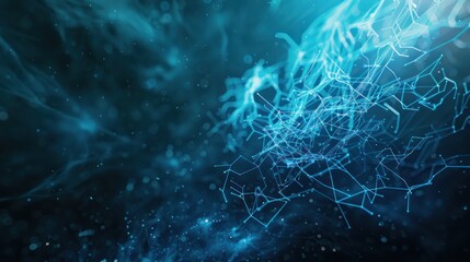 Fototapeta premium Abstract Blue Digital Network Connection