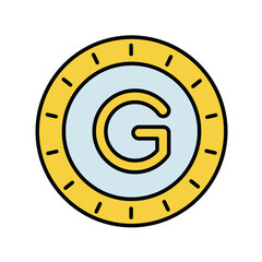 haiti color line icon with white background vector stock illustration