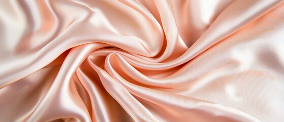 Fototapeta premium Luxurious silk with a shiny, smooth texture, soft natural fabric, elegant material