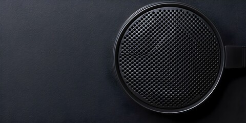 Portable speaker with topdown view buil. Concept Portable Speaker, Topdown View, Built-in Microphone, Wireless Connectivity