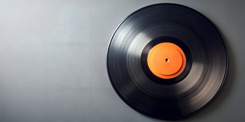 Obraz premium Schallplatte Vinyl Schellack Vinylscheibe Scheibe Platte AI-Generated Content
