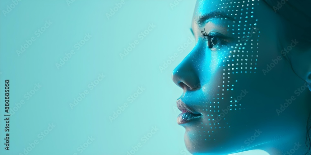Poster cuttingedge technology for creating digital content like deepfakes and virtual reality. concept deep