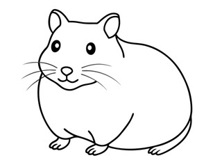 illustration of a Mouse line art vector