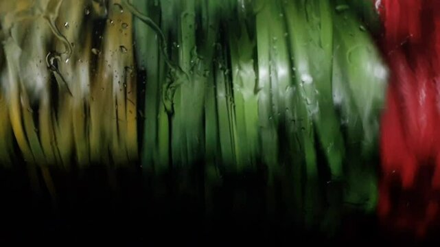 Interior View: Get a unique perspective of an automatic car wash as seen from inside the vehicle