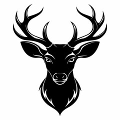 deer silhouette, deer head, hunting