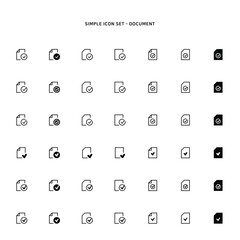 Various Document Simple Icon Set
