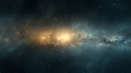 Obraz premium Stunning cosmic view of a galaxy illuminated with stars and nebulae, showcasing the vast and mysterious beauty of the universe.