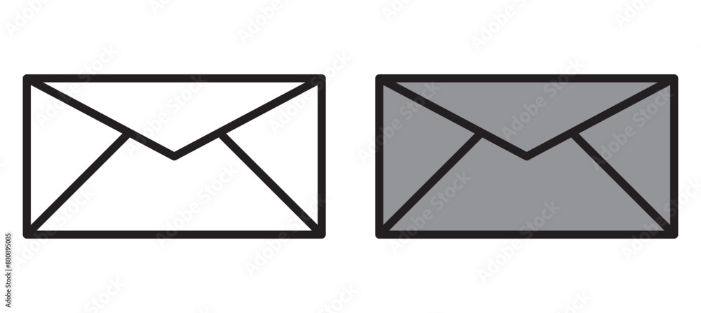 Aufkleber mail icon set. email icon vector. e-mail icon. envelope illustration. envelope icon, mail icon vecto