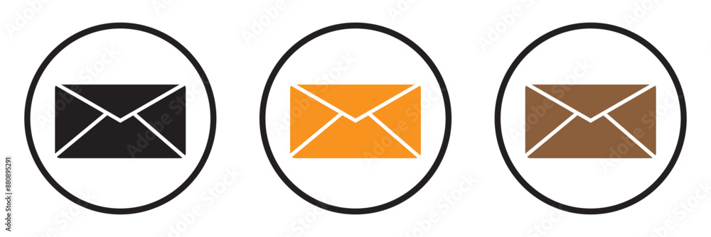 Aufkleber mail icon set. email icon vector. e-mail icon. envelope illustration. envelope icon, mail icon vecto