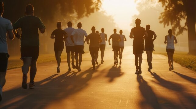 A charity run with participants, representing raising awareness