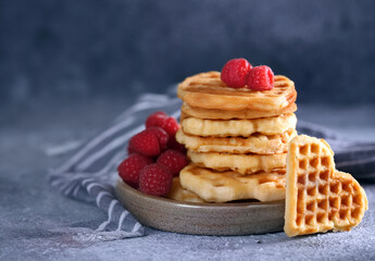 waffles with fresh berries for breakfast and dessert