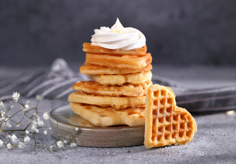 waffles with fresh berries for breakfast and dessert