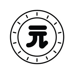 new taiwan glyph icon with white background vector stock illustration