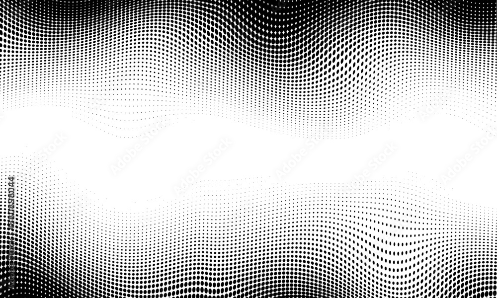 Poster monochrome gradient halftone dots background. vector illustration. abstract grunge dots on white bac
