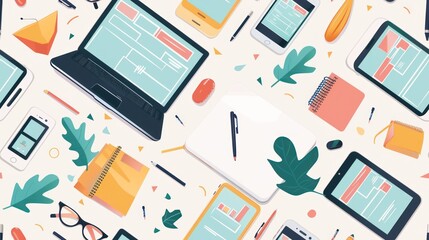 A Colorful and Organized Workspace