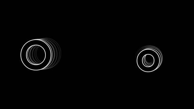 Echo text effect letter o animation