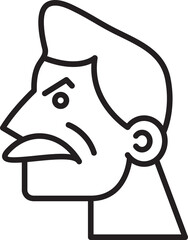 Old Man Side View Icon
