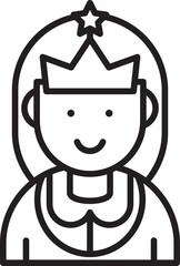 Princess Avatar Line Illustration
