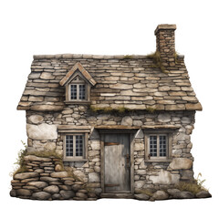 stone cottage transparent background