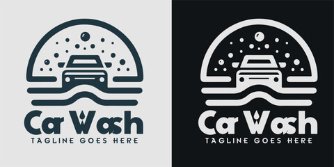 spa car wash logo design vector