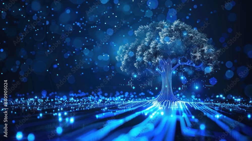 Poster digital tree: a symbolic representation of growth & connection