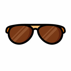 Sunglasses Doodle Icon , isolated white background (22)