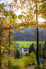 The village of Bizau in the Bregenzerwald, State of Vorarlberg, Austria