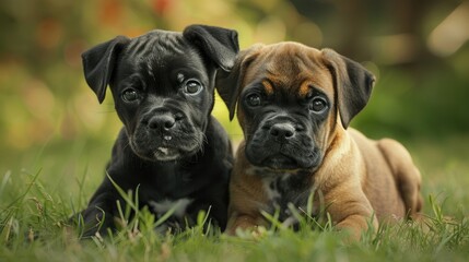 Obraz premium Attractive pair of puppies
