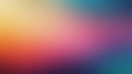 Obraz premium Multicolor Abstract Gradient Background with Grain Texture in Warm and Cool Tones.